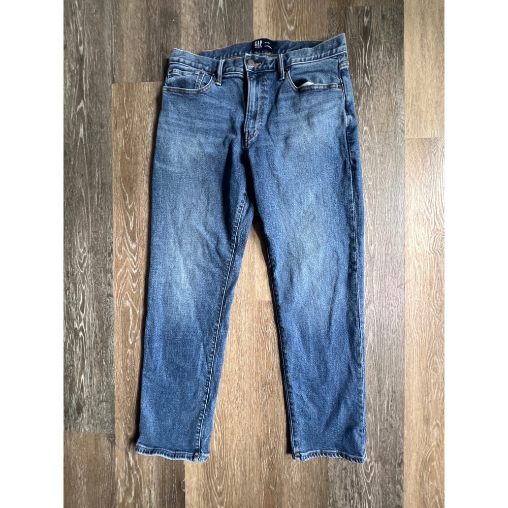 Gap‎ Straight Leg Jeans Mens 32x30 Blue Medium Wash Classic Denim 2683